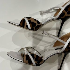 Dolce & Gabbana open toe leopard sandal size 41